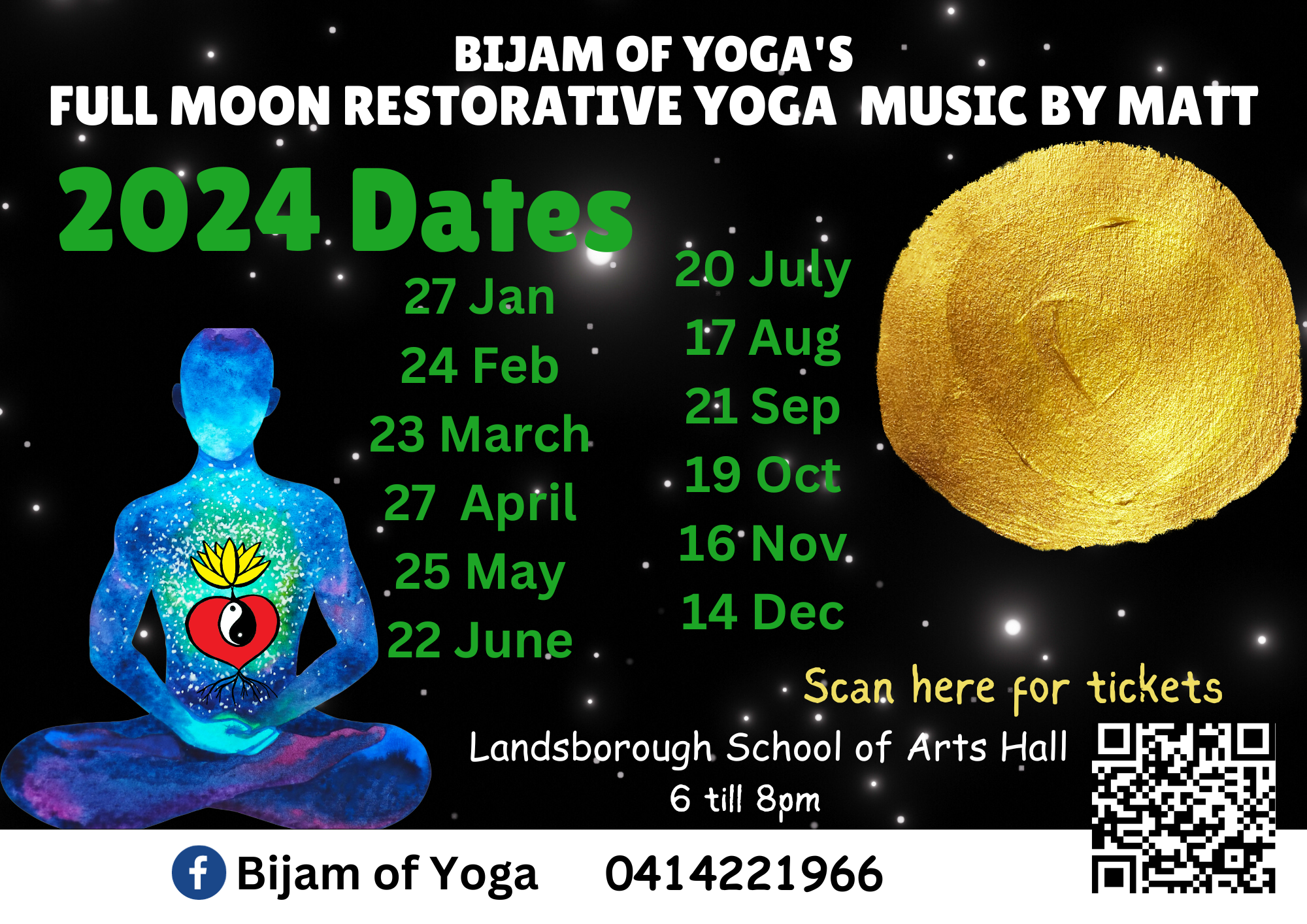 Bijam of Yoga's Full Moon Restorative Yoga- Music by Matt